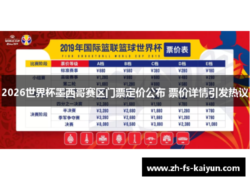 2026世界杯墨西哥赛区门票定价公布 票价详情引发热议